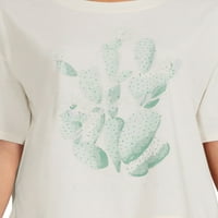 Grayson socijalni ženski i ženski Plus Size Cactus sleep T-Shirt i Shorts Set, 2-komad