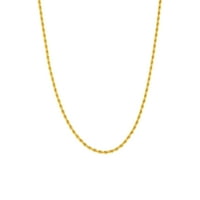 Zlato od nehrđajućeg čelika od nehrđajućeg čelika IP-poblikovane ogrlice od konopa, 20