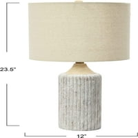 Creative Co-Op 12 Okrugla Cementna Stolna Lampa