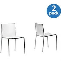Baxton Studio Gridley moderne stolice za ručavanje, Set od 2, Bijela