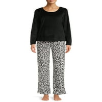 Gloria Vanderbilt ženski i ženski Plus Dugi rukav Set pidžame i pantalona, 2 komada