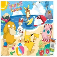 Pokémon - zidni poster za zabavu na plaži sa pushpinsom, 22.375 34