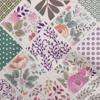 Onoone pamuk poplin ljubičasta tkanina Florals tkanina za šivanje tiskane plovidbene tkanine u dvorištu široko