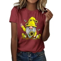 Osnove majice Žene Ženska Klasična verzija Vrsta pamuk kratkog rukava Crewneck majica Fun Printhed Bee Festival