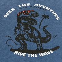 Tony Hawk dugmad dinosaurusa za dječake, grafička majica i šorc na navlačenje, 3-dijelni komplet odjeće,