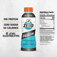 Gatorade g nula šećera sa proteinskim Glečerskim zamrzavanjem sportskog pića za gašenje žeđi, 16. Oz, pakuj