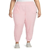 No Boundaries ' Plus Size Plush Jogger Pantalone Sa Visokim Usponom