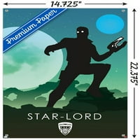 Marvel Heroic Silhouette - zvjezdani zidni poster sa pućim, 14.725 22.375