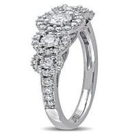 Carat T. W. Diamond 10kt Bijelo zlato 5-kameni prsten za godišnjicu