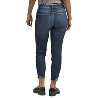 Silver Jeans Co. Ženske Suki uske Crop farmerke srednjeg rasta, veličine struka 24-34