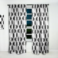 Designart 'Geometrical Abstract Retro Pattern IV' Mid-Century Modern Curtain Panel