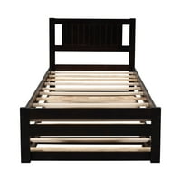 Euroco krevet na platformi sa postavljenim okvirom, drveni okvir kreveta sa uzglavljem za dječiju spavaću