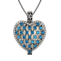 Nana Heart of Heart Birthstone medaljon majka ženski privjesak za odrasle, Platinasti-decembarski kamen 8