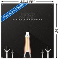 Ratovi zvijezda: Saga-S. Preston minimalistički X-Wing zidni Poster sa klinovima, 22.375 34