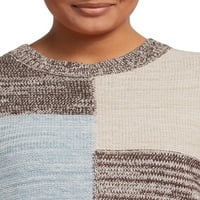 Madden NYC ženski džemper sa blokadom u boji Plus veličine