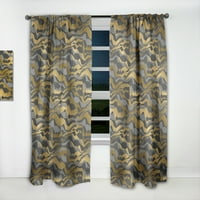 Designart' Waves Pattern and Angled line ' Mid-Century Modern Curtain Panel