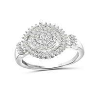 JewelersClub bijeli dijamant karatni prsten sa srebrom za žene i djevojke