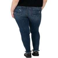 Silver Jeans Co. Ženske uske farmerke Suki srednje veličine Suki