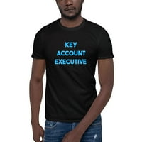Izvršna majica s kratkim rukavima plave tipki na računu ključa
