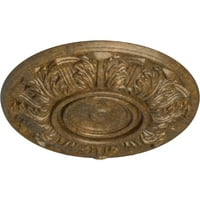 Ekena Millwork 13 od 3 8 P Whitman stropni medaljon, ručno oslikano trljanje bronza