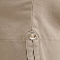 Ženski Plus-Size Pull-On Bling Tab Capri