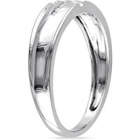 Dijamantski akcent vjenčani prsten od 10kt bijelog zlata