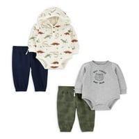 Carter's Child Of Mine Baby Boy bodi sa dugim rukavima i komplet odjeće za pantalone, 2 pakovanja, veličine 0-24M