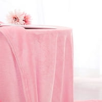 Unique Bargains Fuzzy Plush Flanel Fleece Throw Blanket Pink 59 78