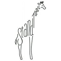 Tatify Giraffe Tipografija Privremena Tetovaža-Power Animal