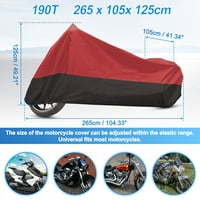 Jedinstveni Bargains vodootporni motocikl XXL lagani pokrivač za kišu za Harley Dyna Softail