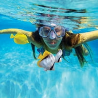 Aqua Leisure Dolfino Za Odrasle Makena Rekreativna Maska Za Plivanje Sa Dvostrukim Sočivima - Plava