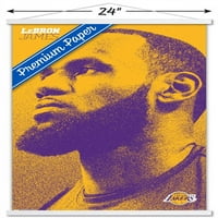 Los Angeles Lakers-Lebron James zidni Poster sa drvenim magnetnim okvirom, 22.375 34