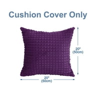 Unique Bargains Textaure Decorative Throw Jastuk Cover Purple 20 20
