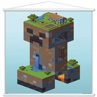 Minecraft-zidni Poster Creeper VIllage sa magnetnim okvirom, 22.375 34