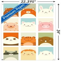 Kawaii - Furry Friends zidni poster s pućimpinima, 22.375 34
