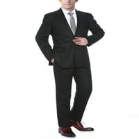 Muško crno laneno klasično 2-dijelno odijelo