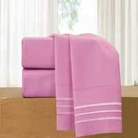 Elegantne Komforne Posteljine Sa Punom Ružičastom Teksturom Poliester Za Brojanje Niti
