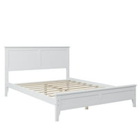 Drveni okvir za krevet na platformi, Aukfa klasični krevet dvostruke veličine sa uzglavljem, jednostavan