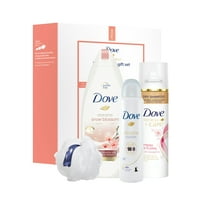 Dove 4-Pc beauty Lover Poklon Set Fresh & Floral Coconut Blossom sa BONUS pufom