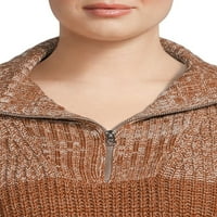 Terra & Sky ženski džemper sa četvrtinom veličine plus veličine