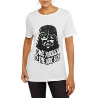 Disney Darth Vader Mislim Da Svoju Tamnu Stranu Atraktivan Juniors ' Kratki Rukav Grafički T-Shirt