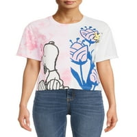 Snoopy Juniors ' Graphic Split Skimmer T-Shirt