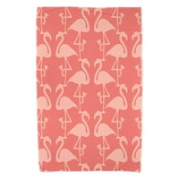 Jednostavno Daisy,, Flamingo Heart Martini Peškir Za Plažu Sa Životinjskim Printom, Roze
