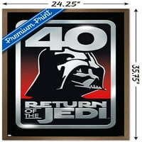 Star Wars: Povratak Zidnog postera za jedi - 40. vader logo, 22.375 34 uokviren