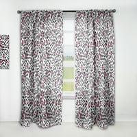 Designart 'Glam Leopard Retro Pattern' Mid-Century Modern Curtain Panel
