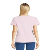 RealSize ženska grafička majica s V izrezom s kratkim rukavima, veličine XS-3XL