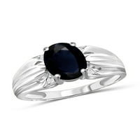 1. Carat T. G. W. safir dragi kamen i karat T. W. Crni dijamantski prsten