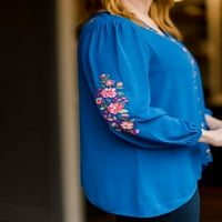 Pioneer ženski vezeni rukav Sharkbite bluza, ženska