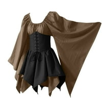 Jsaierl ženska renesansna kostim Retro srednjovjekovna viktorijanska goth plus veličina haljina Cosplay princeza