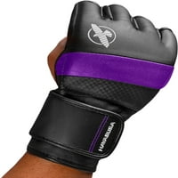 Hayabusa t 4oz mješovite borilačke vještine rukavice, crne ljubičaste X-velike